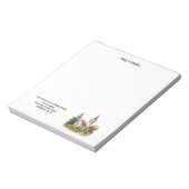 Vintage Red and White Church  ノートパッド (回転)