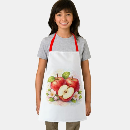 Vintage Red Apple Kitchen Apron エプロン (インサイチュ)
