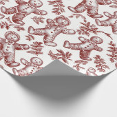 Vintage Red Christmas ラッピングペーパー (角)