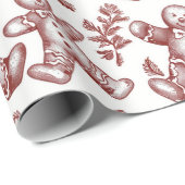 Vintage Red Christmas ラッピングペーパー (ロールコーナー)