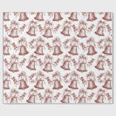Vintage Red Christmas ラッピングペーパー (フラット)