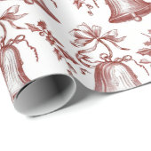 Vintage Red Christmas ラッピングペーパー (ロールコーナー)