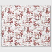 Vintage Red Christmas ラッピングペーパー (フラット)