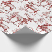 Vintage Red Christmas ラッピングペーパー (角)