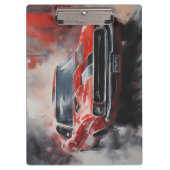 Vintage Red Muscle Car with silver stripe  クリップボード (正面)