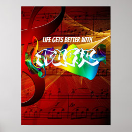 Vintage Red  Musical Teacher ポスター