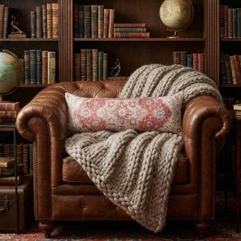 Vintage Red Persian Rug Distressed Floral ボディピロー