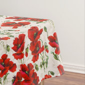 Vintage Red Poppy Design Art Nouveau テーブルクロス (インサイチュ)