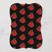 Vintage Red Roses Sugar Skulls Wedding 招待状 (裏面)