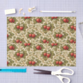 Vintage Red Strawberries 薄葉紙 (クラフト)