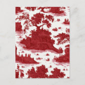 Vintage Red Toile Landscape (6) ポストカード (正面)