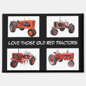 Vintage Red Tractors マグネット (正面)