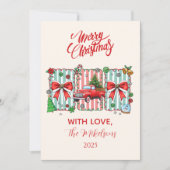 Vintage Red Truck Christmas シーズンカード (正面)