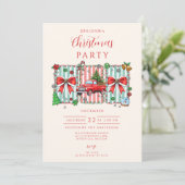 Vintage Red Truck Christmas 招待状 (スタンド正面)