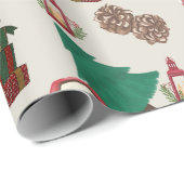 Vintage Red Truck Christmas Wrapping Paper  ラッピングペーパー (ロールコーナー)