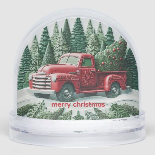 Vintage Red Truck Merry Christmas  (正面)