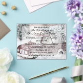 Vintage Red Truck with Christmas Tree drawing   アクリル招待状 (インサイチュ (ウェディング))