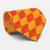 Vintage Red Yellow Kiku Chrysanthemum Mon Pattern  ネクタイ (ロール)