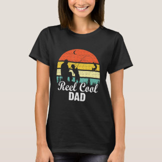 Vintage Reel Cool Dad  Retro Dad Fish Fishing Fath Tシャツ