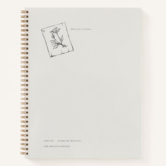 Vintage Regency Inspired Pressed Rose  ノートブック (正面)