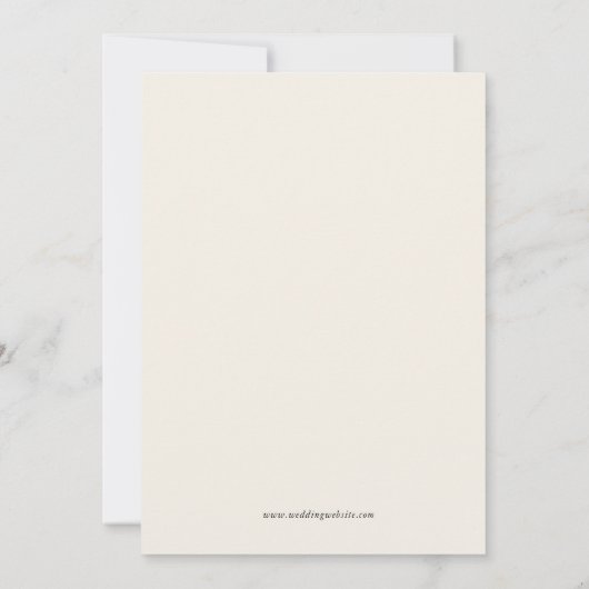 Vintage Religious Church Wedding Ecru 招待状 (裏面)