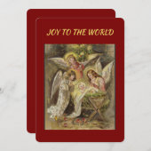 Vintage Religious Nativity Christmas Card シーズンカード (正面/裏面)