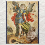 Vintage Religious, Saint Michael Defeats Lucifer ジグソーパズル<br><div class="desc">Vintage illustration religious Christianity design featuring the Archangel Michael defeating Lucifer. A fine art renaissance painting c 1587. In Roman Catholicism Saint Michael is the supreme enemy of Satan and the fallen angels. He vanquished Satan and ejected him from Paradise and will achieve victory at the hour of the final...</div>