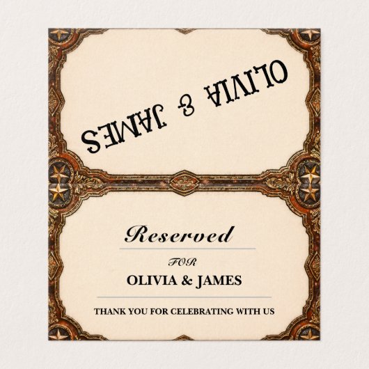 Vintage Reserved Seating Card (外部フラット)