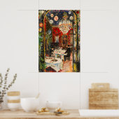 Vintage Restaurant Interior Print Elegant Diner ポスター (キッチン)