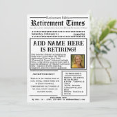 Vintage “Retirement Times” Newspaper Invitation 招待状 (スタンド正面)