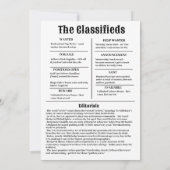 Vintage “Retirement Times” Newspaper Invitation 招待状 (裏面)