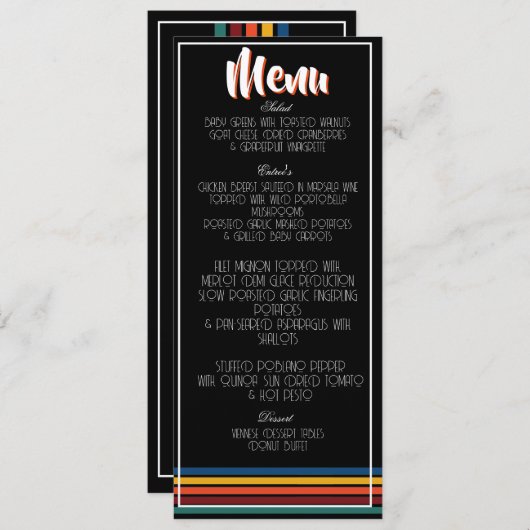 Vintage Retro 50th Striped Fifty Birthday 1976 プログラム (正面/裏面)