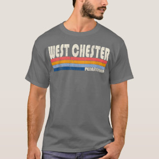Vintage Retro 70S 80S Style Hometown Of West Chest Tシャツ