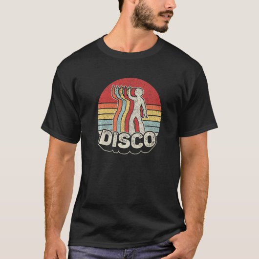 Vintage Retro 70s Disco Dancing  1 Tシャツ (正面)