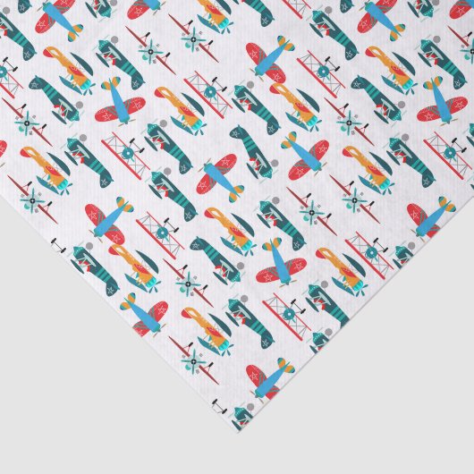 vintage retro airplane pattern 薄葉紙 (詳細)