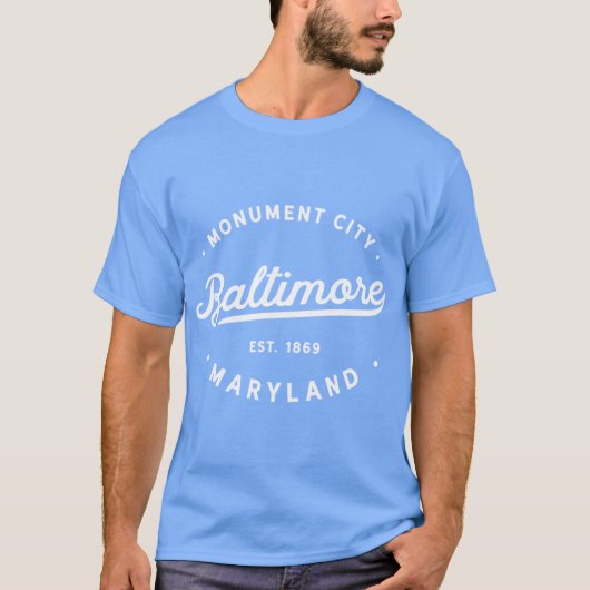 Vintage Retro Baltimore Maryland Novelty Tシャツ (正面)