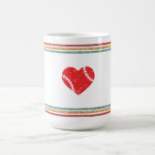 Vintage Retro Baseball Letter I Sports コーヒーマグカップ (中央)