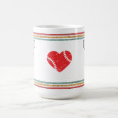 Vintage Retro Baseball Letter Y Classic コーヒーマグカップ (中央)