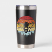 Vintage Retro Bees Beekeeper Beekeeping 保温保冷タンブラー (正面)