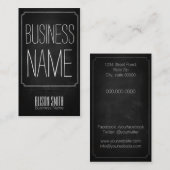 Vintage retro black chalkboard 名刺 (正面/裏面)