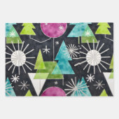 Vintage Retro Christmas Wrapping Paper ラッピングペーパーシート (正面3)