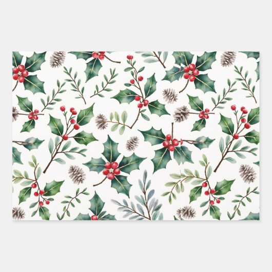 Vintage Retro Christmas Wrapping Paper ラッピングペーパーシート (正面)