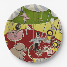 Vintage Retro Circus Animals Ring Theme