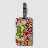 Vintage Retro Circus Animals Ring Theme ラゲッジタグ (正面縦)