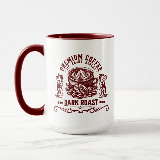 Vintage Retro Coffee Drinker Mug マグカップ (左)