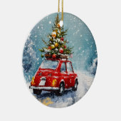 Vintage Retro Cozy Christmas  セラミックオーナメント (右)