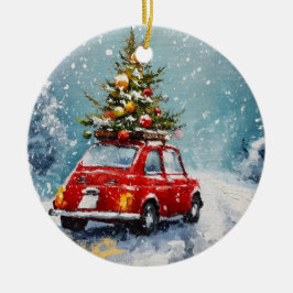 Vintage Retro Cozy Christmas  セラミックオーナメント