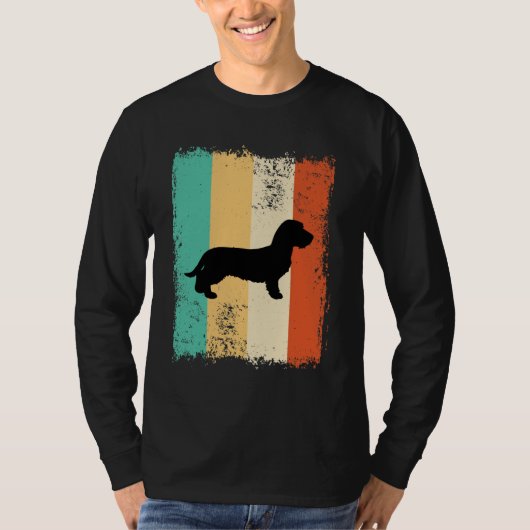 Vintage Retro Dachshund Wirehaired Tシャツ (正面)
