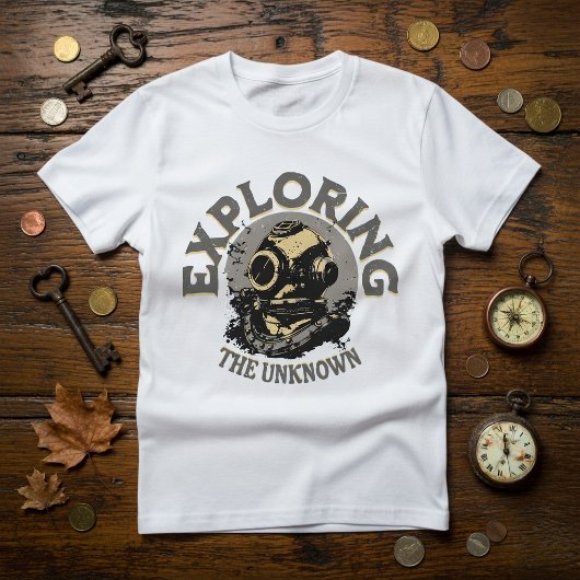 Vintage Retro Diver Helmet T-Shirt Tシャツ