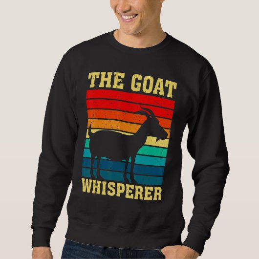 Vintage Retro Farmer The Goat Whisperer スウェットシャツ (正面)